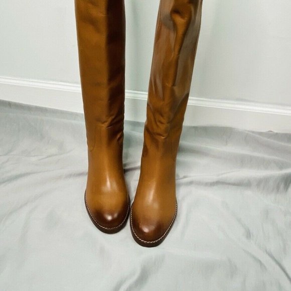 J. Crew $398 Over the Knee Leather Boots AQ752 - Picture 3 of 7